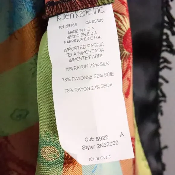 Karen Kane InStyle Women’s 10 Y2K Dragon Brocade Beaded Pencil Skirt - Picture 8 of 9